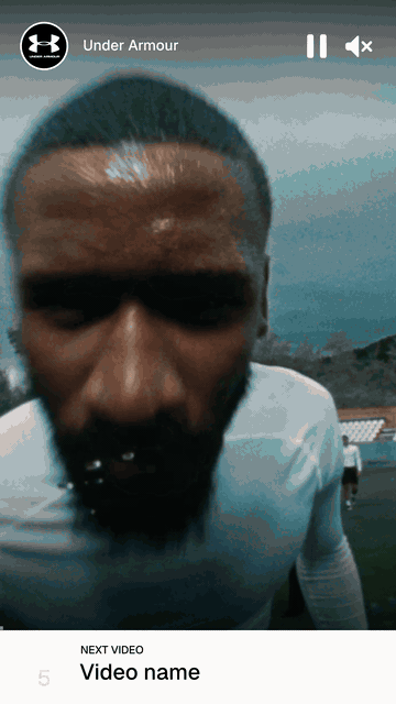 Under Armour mobile video ad example